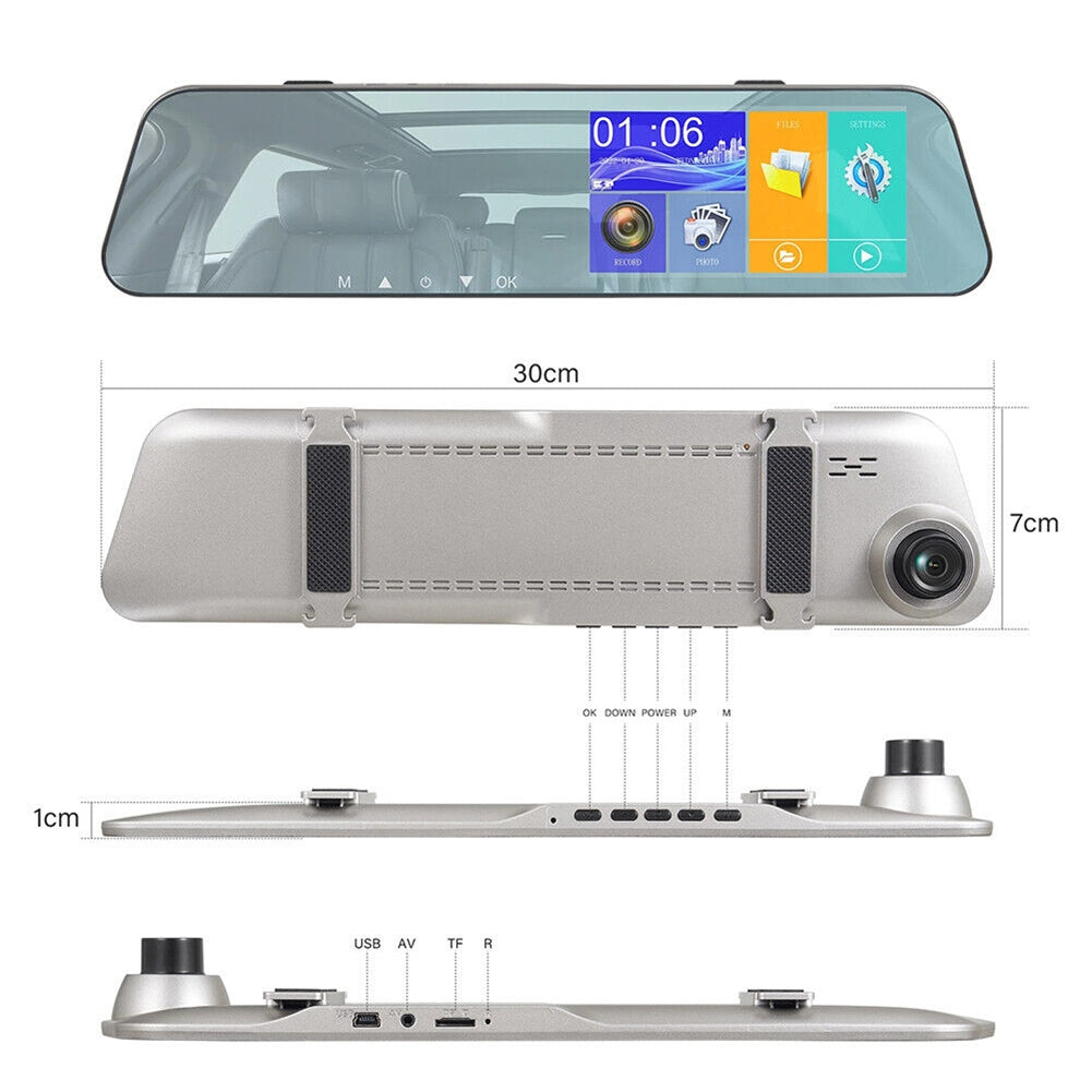 5-inch Rearview Mirror Car Dvr Dash Cam 1080P 2.5d Touch Night Vision Front Rear HD Video Driving Recorder - Premium Car Rear View Camera from Rapidvehicles - Just $48.38! Shop now at Rapidvehicles