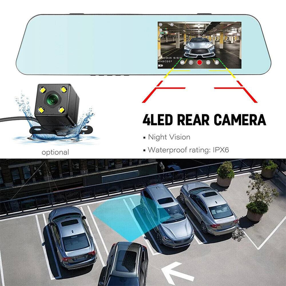 5-inch Rearview Mirror Car Dvr Dash Cam 1080P 2.5d Touch Night Vision Front Rear HD Video Driving Recorder - Premium Car Rear View Camera from Rapidvehicles - Just $48.38! Shop now at Rapidvehicles