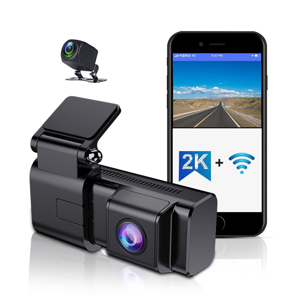 Wifi Dash Cam 2k HD Front Rear Dual Camera Screenless Driving - Premium Car Rear View Camera from Rapidvehicles - Just $91.99! Shop now at Rapidvehicles