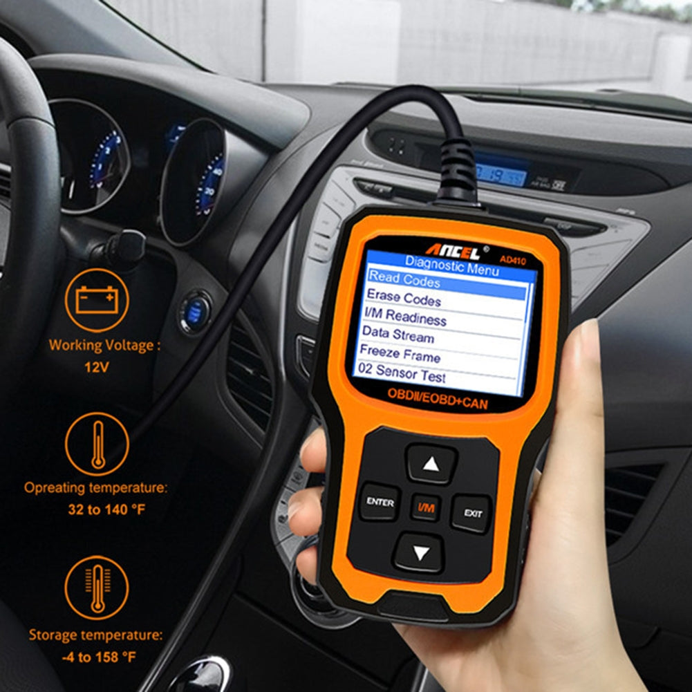 Car Ad410 Obd2 Scanner Code Reader Battery Engine Tester Real-time Data Display Auto Diagnosis Instrument Tool - Premium OBD & Diagnostic Tools from Rapidvehicles - Just $82.99! Shop now at Rapidvehicles