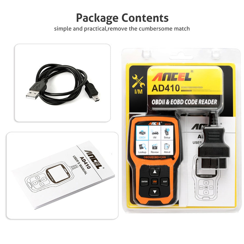 Car Ad410 Obd2 Scanner Code Reader Battery Engine Tester Real-time Data Display Auto Diagnosis Instrument Tool - Premium OBD & Diagnostic Tools from Rapidvehicles - Just $82.99! Shop now at Rapidvehicles