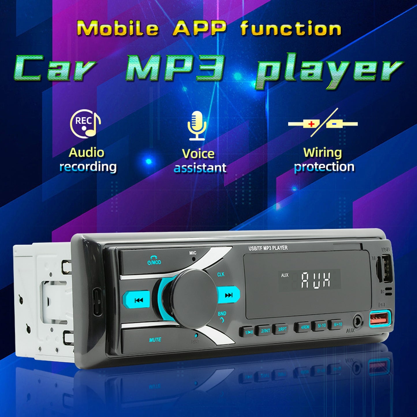 Bluetooth Car Fm Radio Rca Audio Subwoofer Sound Source Copy U - Premium Other Car Electronics from Rapidvehicles - Just $44.99! Shop now at Rapidvehicles