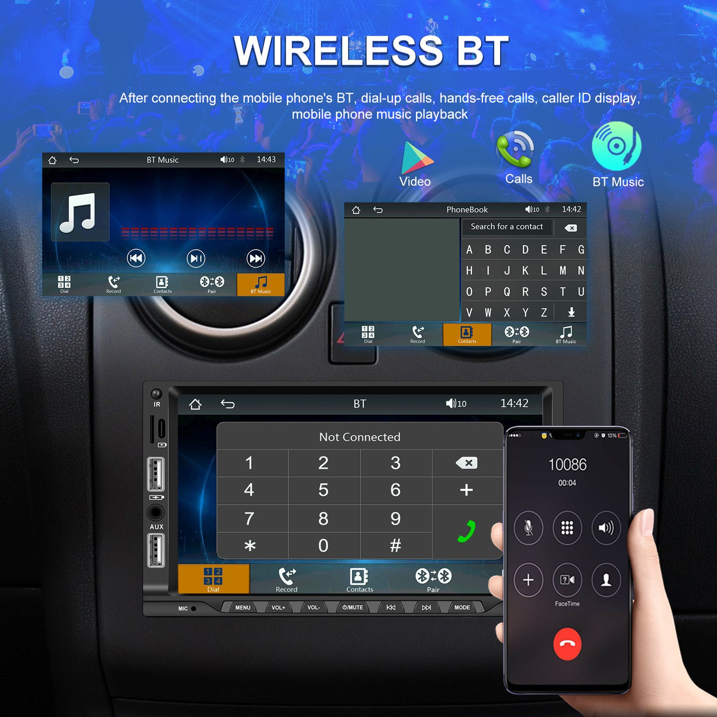 7-inch 2 Din Car Radio Bluetooth 5.1 Hands-free Mp5 Player for - Premium Car DVR from Rapidvehicles - Just $99.99! Shop now at Rapidvehicles