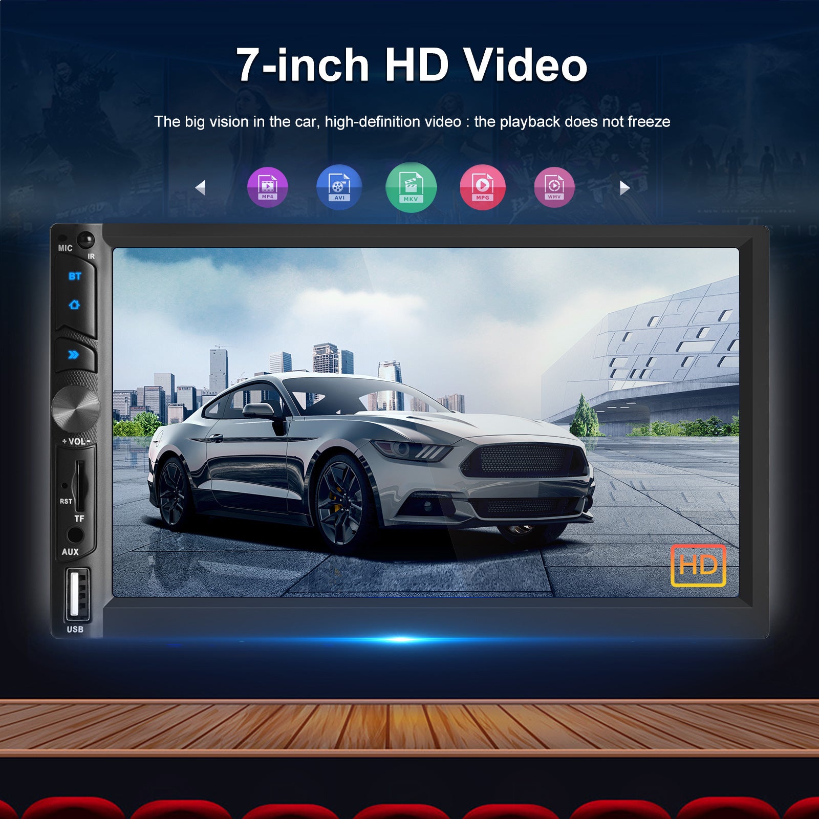 7-inch Dual Din Car Radio Universal Wireless Mp5 Player for Carplay with Microphone Standard - Premium Car DVR from Rapidvehicles - Just $85.03! Shop now at Rapidvehicles