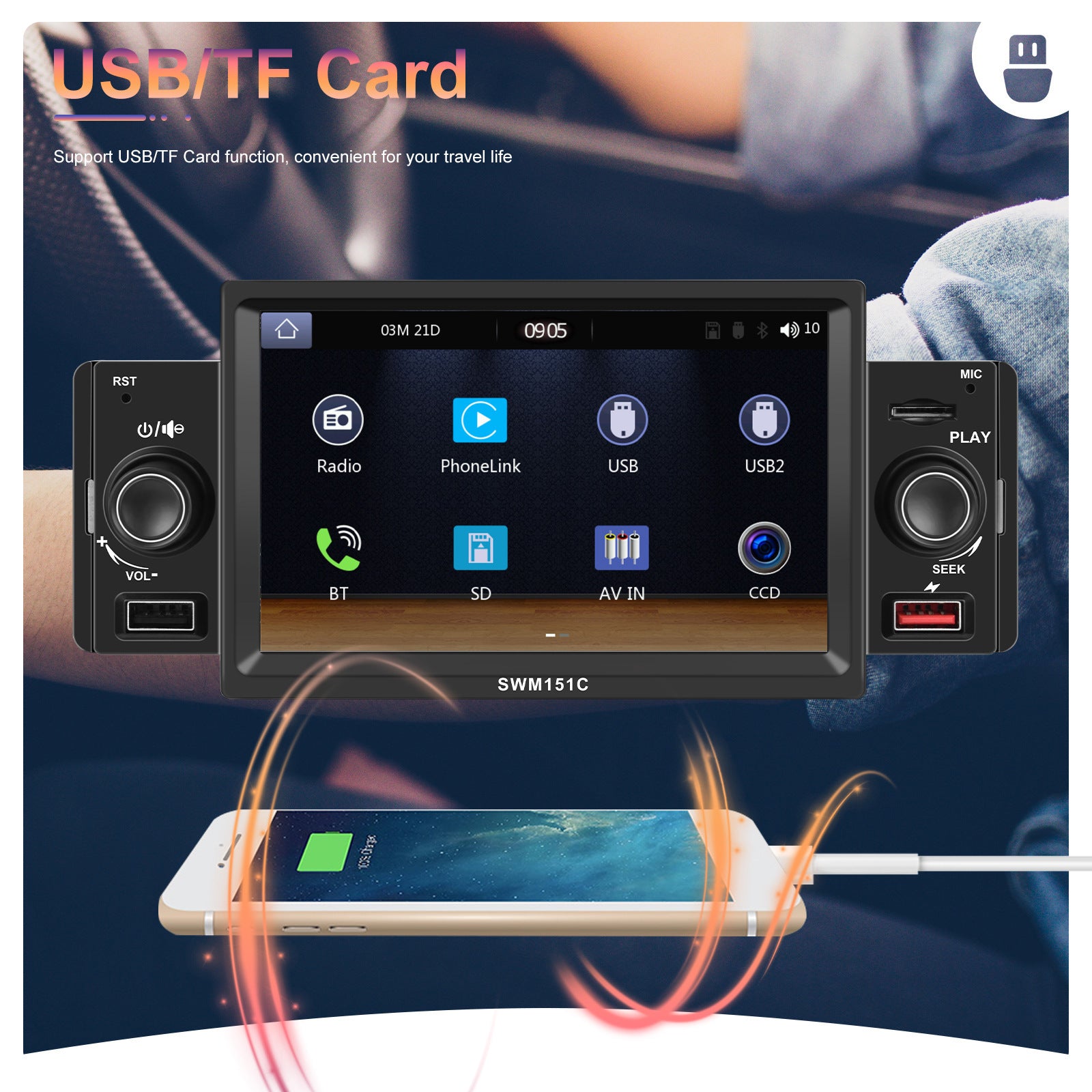 5-Inch 1 Din Car Radio Bluetooth Call Music Playback Mp5 Player - Premium Car DVR from Rapidvehicles - Just $105.99! Shop now at Rapidvehicles