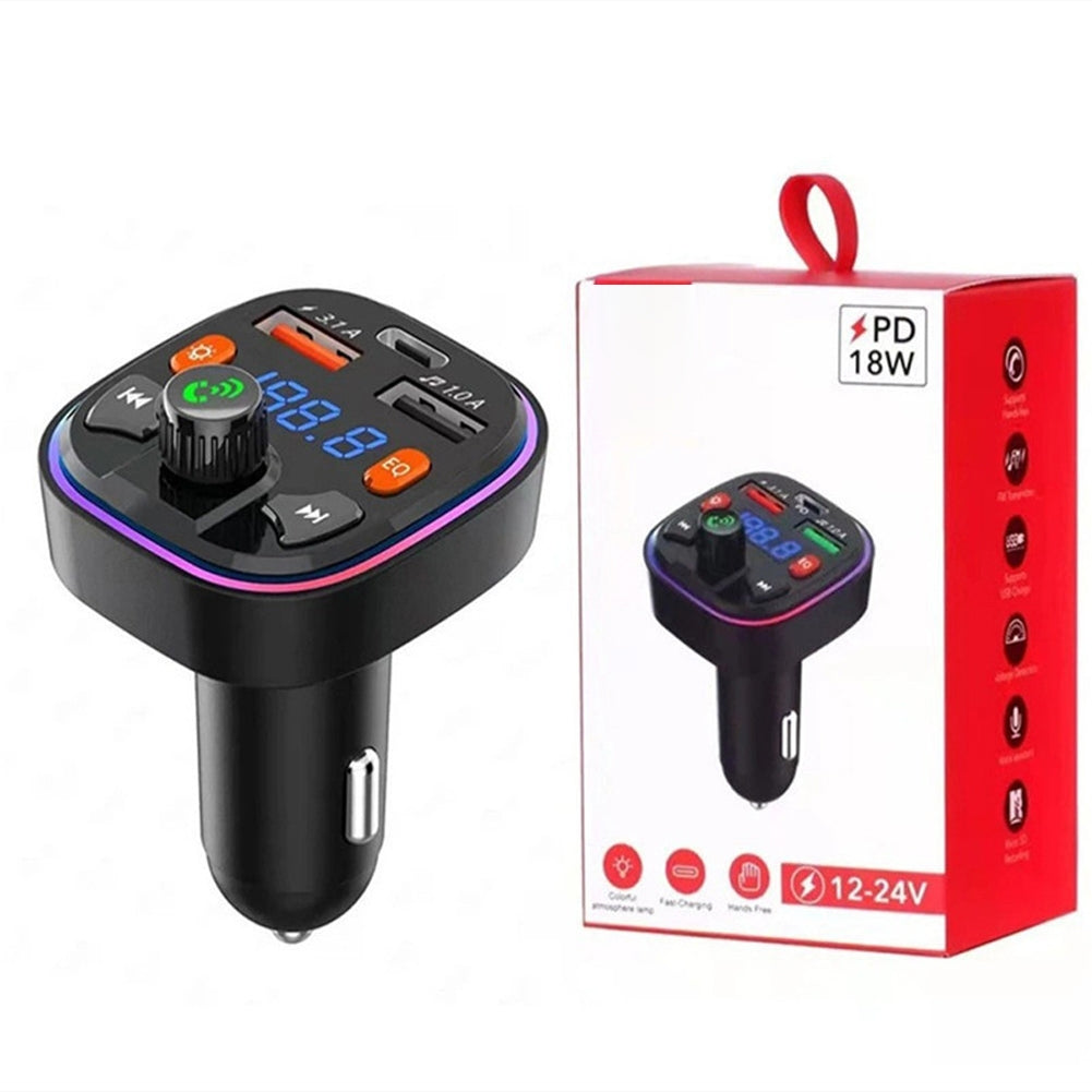 Q5 Car Radio Mp3 Audio Player Bluetooth Hands-free Fm Transmitter Multi-functional Fast Dual Usb Charger black - Premium Car Chargers from Rapidvehicles - Just $18.99! Shop now at Rapidvehicles