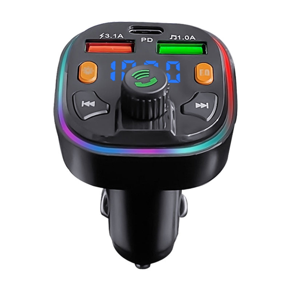 Q5 Car Radio Mp3 Audio Player Bluetooth Hands-free Fm Transmitter Multi-functional Fast Dual Usb Charger black - Premium Car Chargers from Rapidvehicles - Just $18.99! Shop now at Rapidvehicles