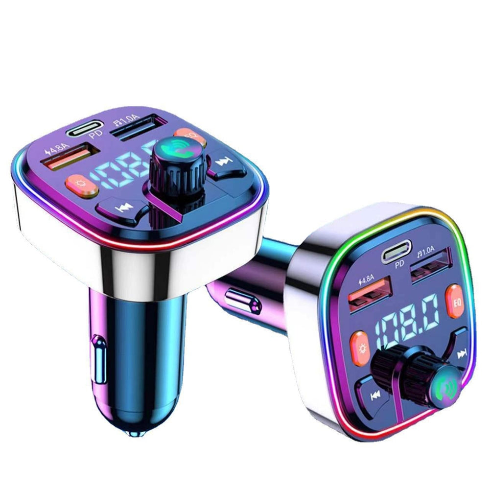 Q5 Car Radio Mp3 Audio Player Bluetooth Hands-free Fm Transmitter Multi-functional Fast Dual Usb Charger black - Premium Car Chargers from Rapidvehicles - Just $18.99! Shop now at Rapidvehicles