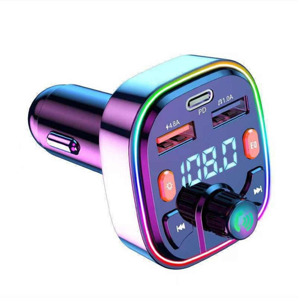 Q5 Car Radio Mp3 Audio Player Bluetooth Hands-free Fm Transmitter Multi-functional Fast Dual Usb Charger black - Premium Car Chargers from Rapidvehicles - Just $18.99! Shop now at Rapidvehicles