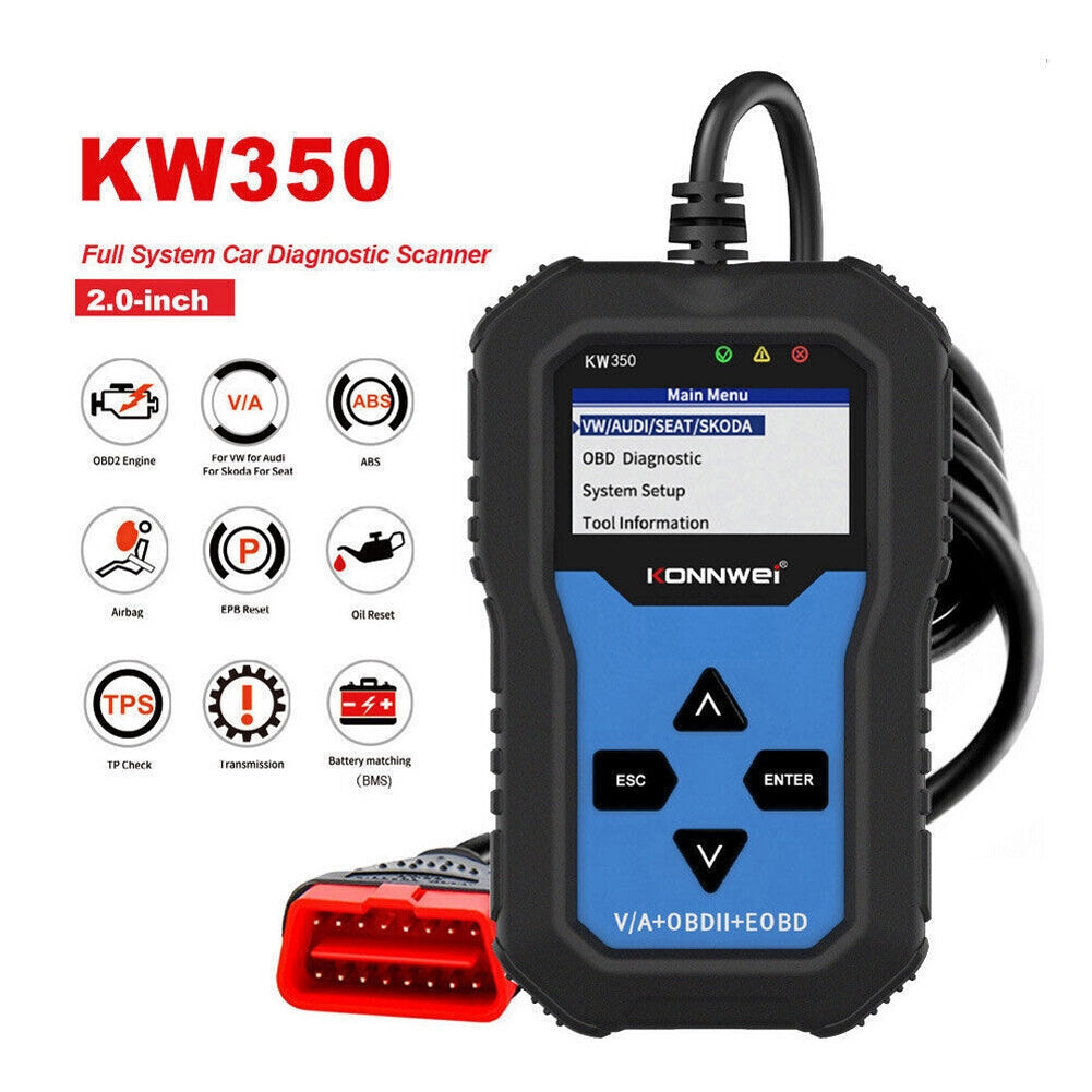 Kw350 Car Diagnostic Scanner Code Reader Locator Abs Brake System Transmission Case Engine Scanning Tool - Premium OBD & Diagnostic Tools from Rapidvehicles - Just $66.99! Shop now at Rapidvehicles