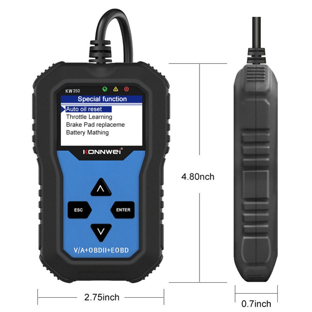 Kw350 Car Diagnostic Scanner Code Reader Locator Abs Brake System Transmission Case Engine Scanning Tool - Premium OBD & Diagnostic Tools from Rapidvehicles - Just $66.99! Shop now at Rapidvehicles