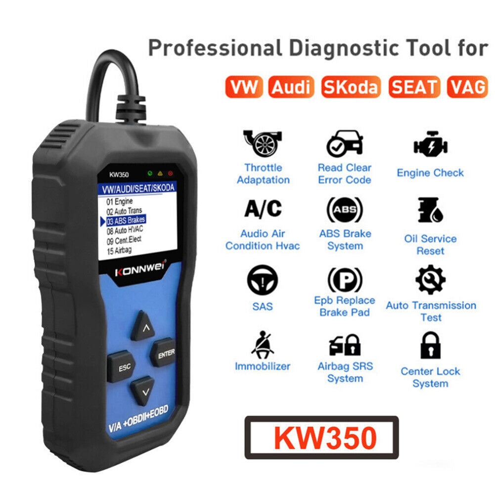 Kw350 Car Diagnostic Scanner Code Reader Locator Abs Brake System Transmission Case Engine Scanning Tool - Premium OBD & Diagnostic Tools from Rapidvehicles - Just $66.99! Shop now at Rapidvehicles