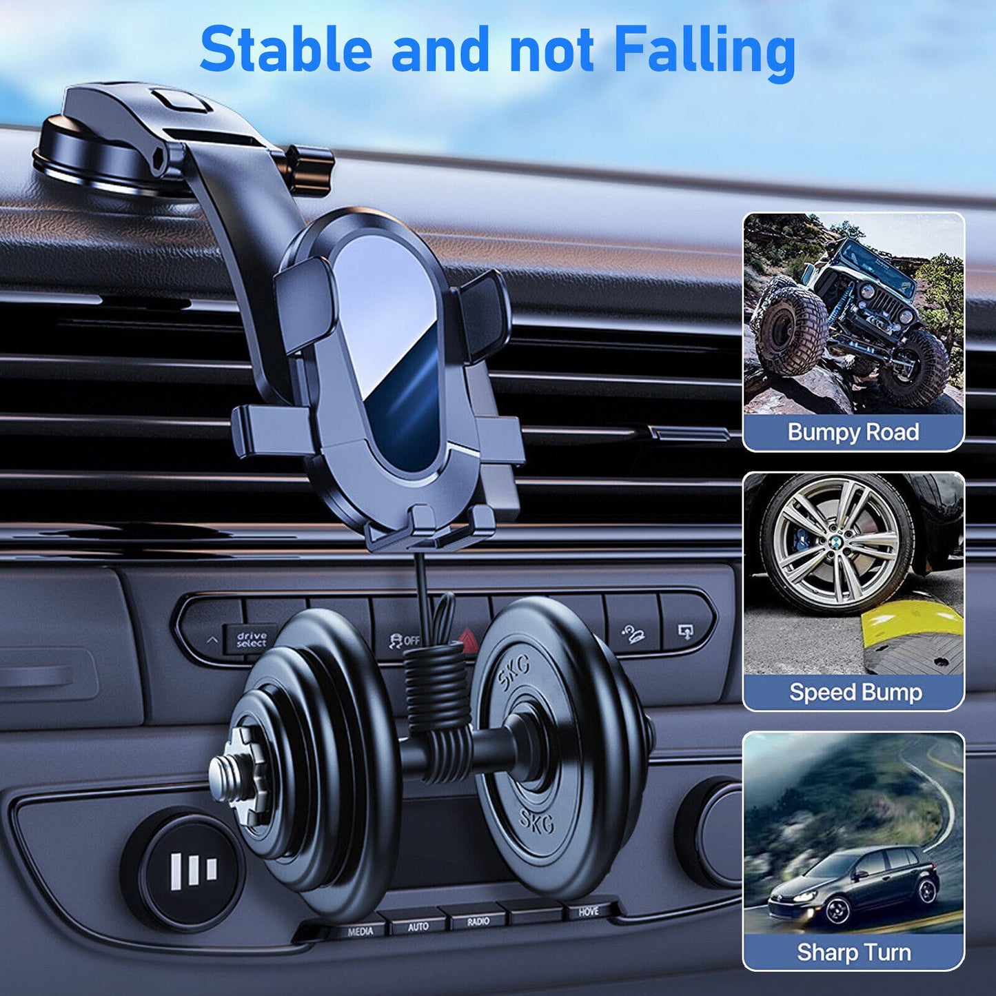 Car Phone Holder 360-degree Rotating Suction Cup Stand Air Vent - Premium Car Mounts & Holders from Rapidvehicles - Just $22.99! Shop now at Rapidvehicles