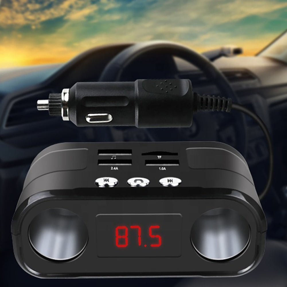 Car Fm Transmitter Bluetooth Hands-free Car Kit Mp3 Music Player Quick Charge Charger Cigarette Lighter black - Premium Car Chargers from Rapidvehicles - Just $25.99! Shop now at Rapidvehicles