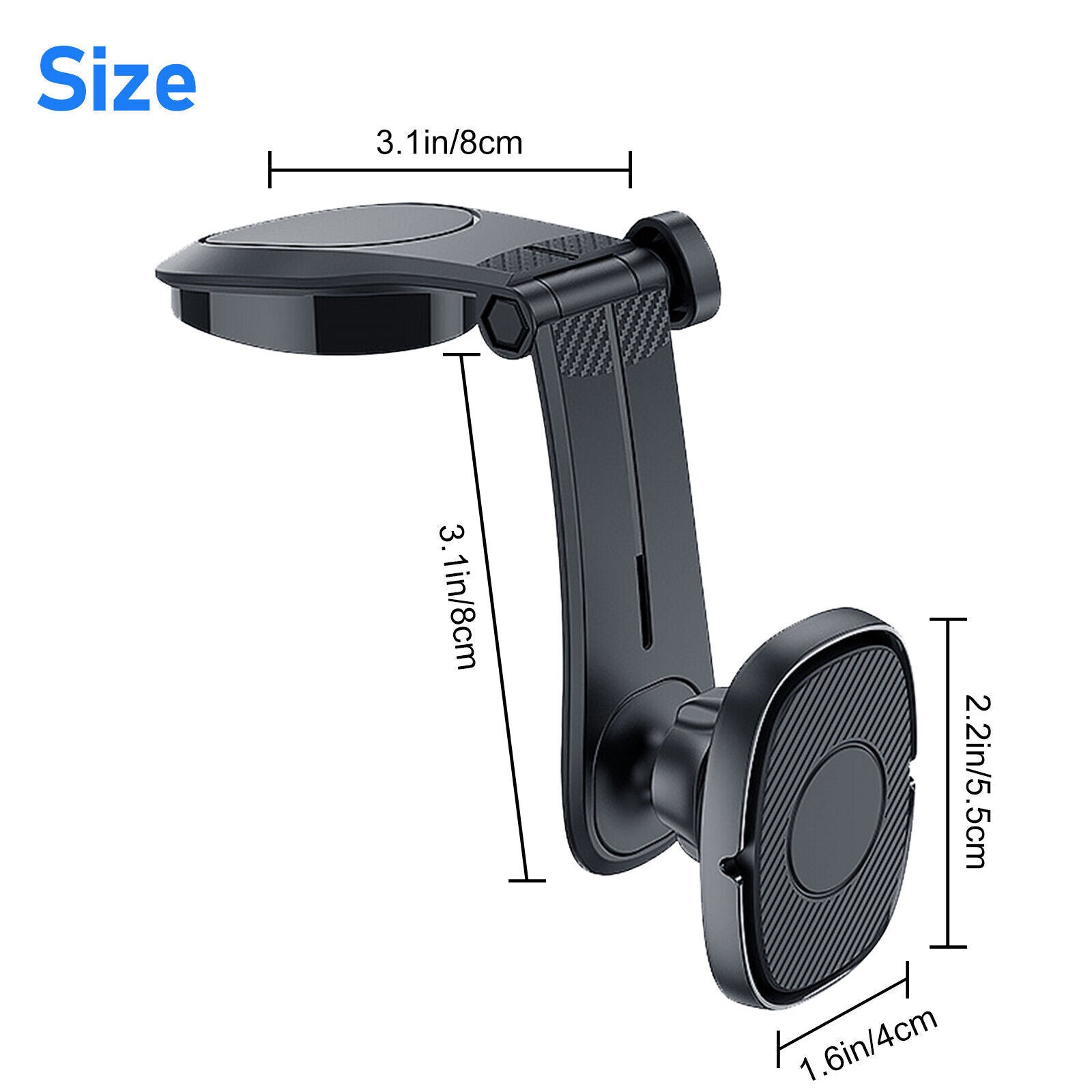 Magnetic Phone Holder Car Mount Windshield Dashboard Multi-functional Navigation Bracket Height Adjustable black - Premium Car Mounts & Holders from Rapidvehicles - Just $19.99! Shop now at Rapidvehicles