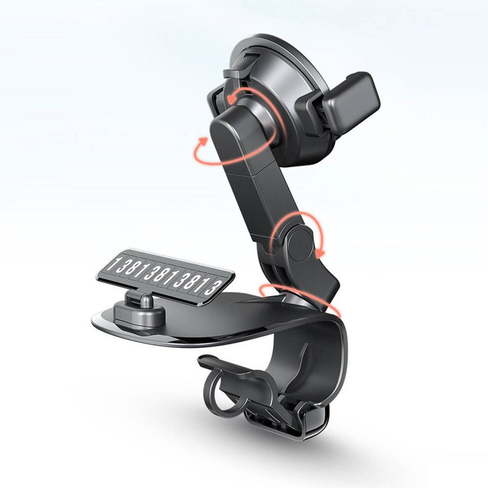 Car Phone Holder Stand 1200-degree Rotation Dashboard Mount Gps Navigation Frame Bracket Clip-on Cradle black - Premium Car Mounts & Holders from Rapidvehicles - Just $23.99! Shop now at Rapidvehicles