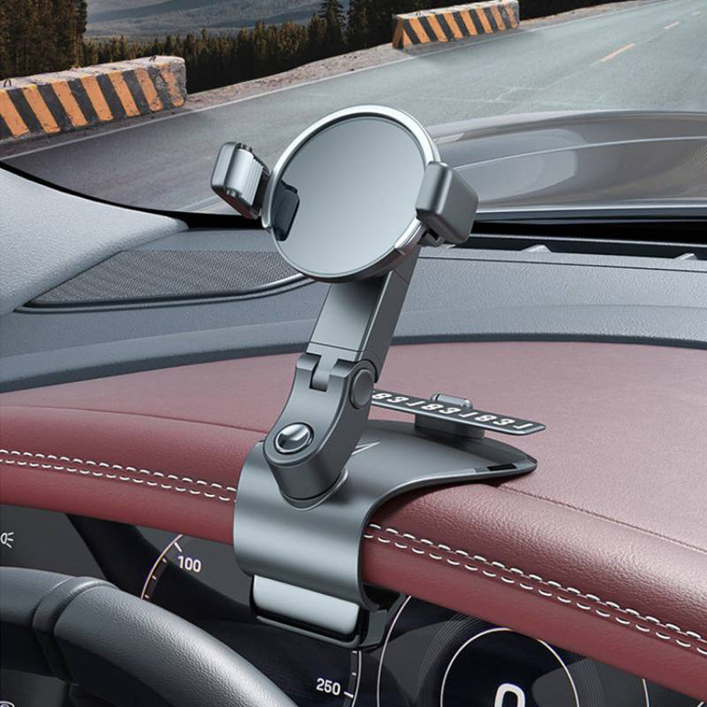 Car Phone Holder Stand 1200-degree Rotation Dashboard Mount Gps Navigation Frame Bracket Clip-on Cradle black - Premium Car Mounts & Holders from Rapidvehicles - Just $23.99! Shop now at Rapidvehicles