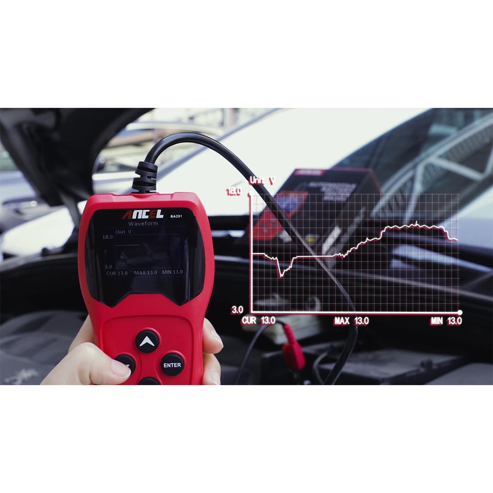 Ba201 Car Battery Tester Detector 12v 100-2000cca Battery Charging Starting Load Tester Analyzer Tools Red - Premium OBD & Diagnostic Tools from Rapidvehicles - Just $75.99! Shop now at Rapidvehicles