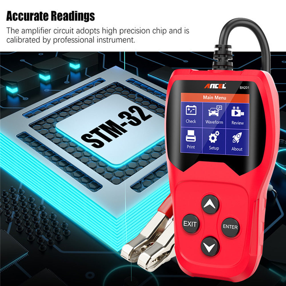 Ba201 Car Battery Tester Detector 12v 100-2000cca Battery - Premium OBD & Diagnostic Tools from Rapidvehicles - Just $91.99! Shop now at Rapidvehicles