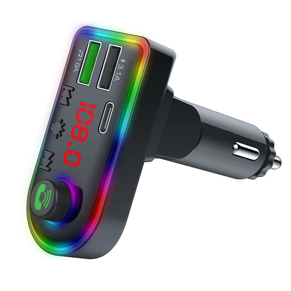 F7/f8 Car Bluetooth Fm Transmitter Hands-free Call Mp3 Player Colorful Light Type-c Car Charger F8 - Premium Car Chargers from Rapidvehicles - Just $19.99! Shop now at Rapidvehicles