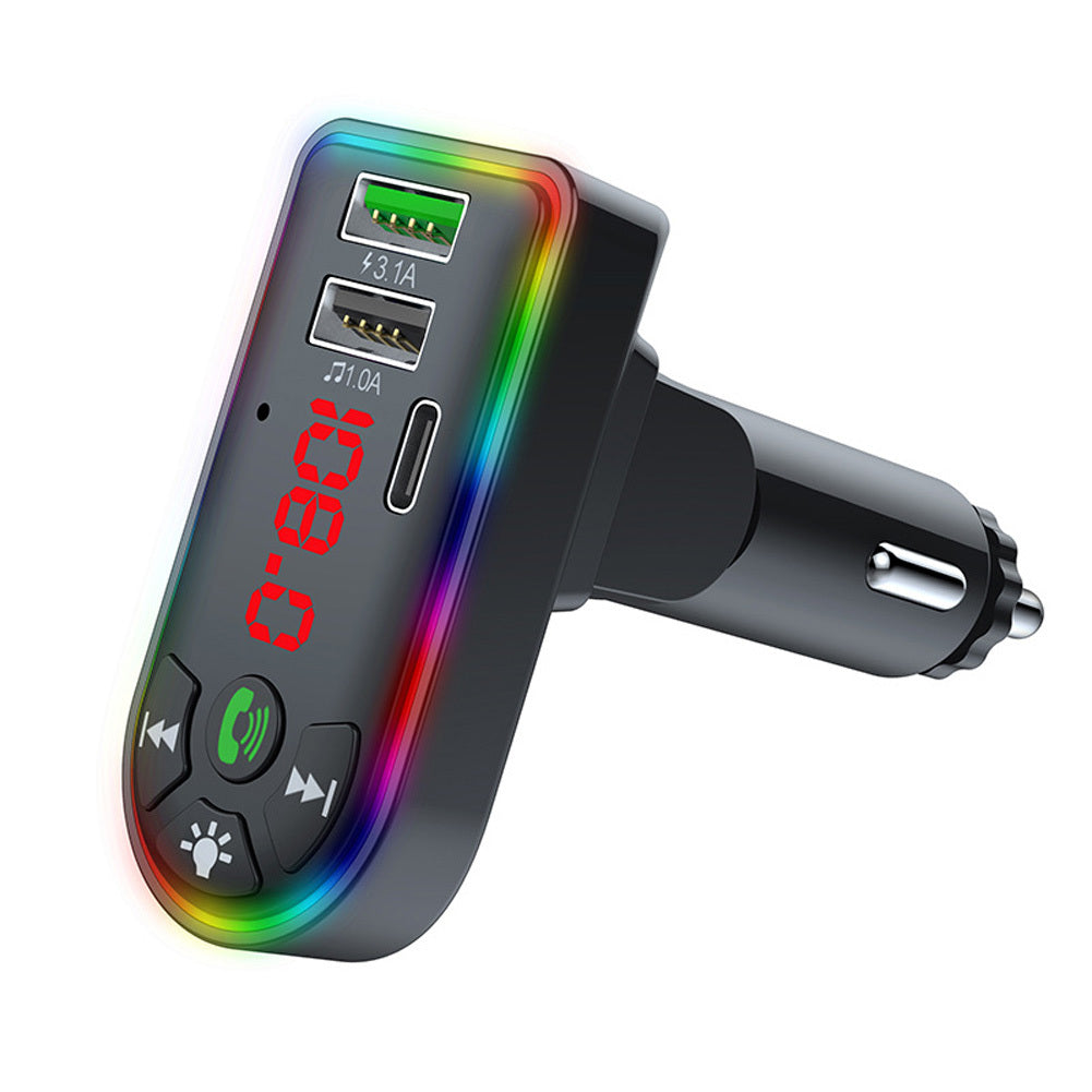 F7/f8 Car Bluetooth Fm Transmitter Hands-free Call Mp3 Player Colorful Light Type-c Car Charger F7 - Premium Car Chargers from Rapidvehicles - Just $19.99! Shop now at Rapidvehicles