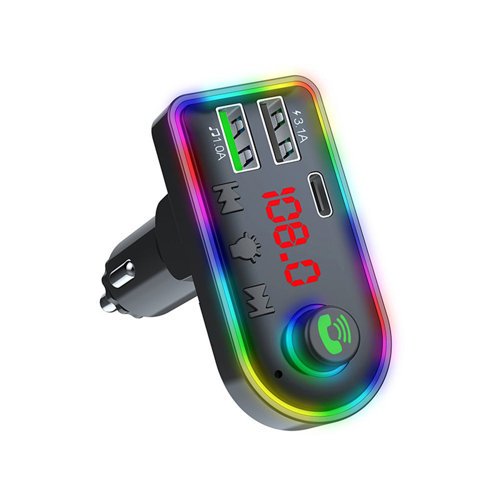 F7/f8 Car Bluetooth Fm Transmitter Hands-free Call Mp3 Player Colorful Light Type-c Car Charger F7 - Premium Car Chargers from Rapidvehicles - Just $19.99! Shop now at Rapidvehicles