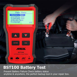 12V Car Battery Tester Large Lcd Display Analyzer Vehicle Cranking Charging System Testing Tool Red - Premium OBD & Diagnostic Tools from Rapidvehicles - Just $57.99! Shop now at Rapidvehicles