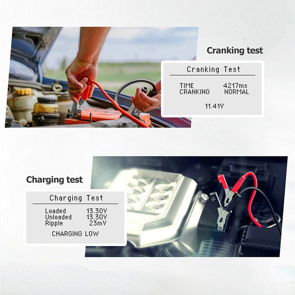 12V Car Battery Tester Large Lcd Display Analyzer Vehicle Cranking Charging System Testing Tool Red - Premium OBD & Diagnostic Tools from Rapidvehicles - Just $57.99! Shop now at Rapidvehicles