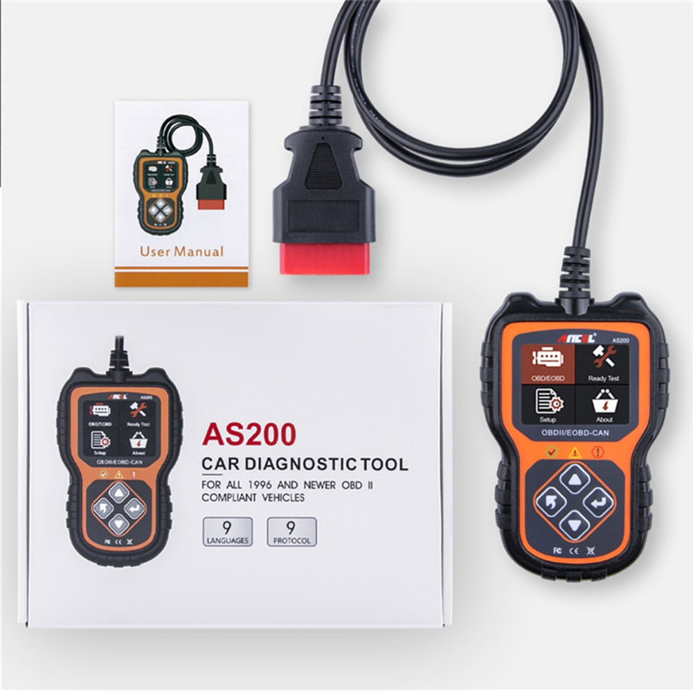 As200 Car Engine Tester Obd2 Scanner Professional Code Reader Fault Scanning Instrument Auto Diagnostics Tool Orange - Premium OBD & Diagnostic Tools from Rapidvehicles - Just $56.99! Shop now at Rapidvehicles