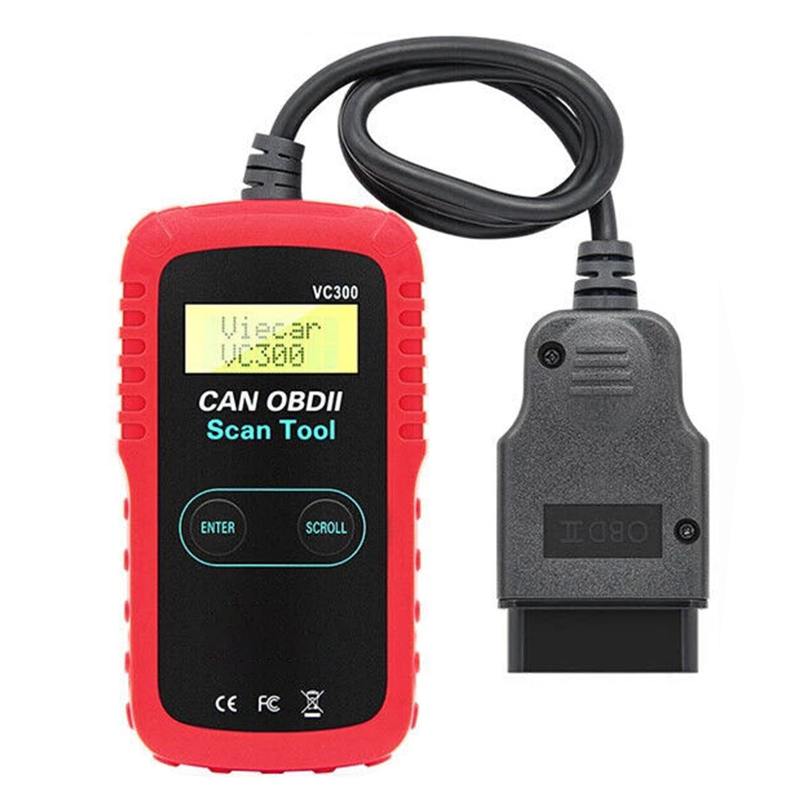 Vc300 Car Obd2 Diagnostic Scanner Automotive Engine Light Code Reader Obd Check Engine Diagnostic Tool red black - Premium OBD & Diagnostic Tools from Rapidvehicles - Just $35.99! Shop now at Rapidvehicles