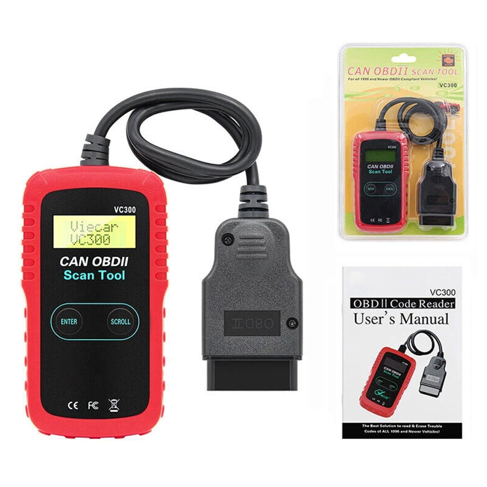 Vc300 Car Obd2 Diagnostic Scanner Automotive Engine Light Code Reader Obd Check Engine Diagnostic Tool red black - Premium OBD & Diagnostic Tools from Rapidvehicles - Just $35.99! Shop now at Rapidvehicles