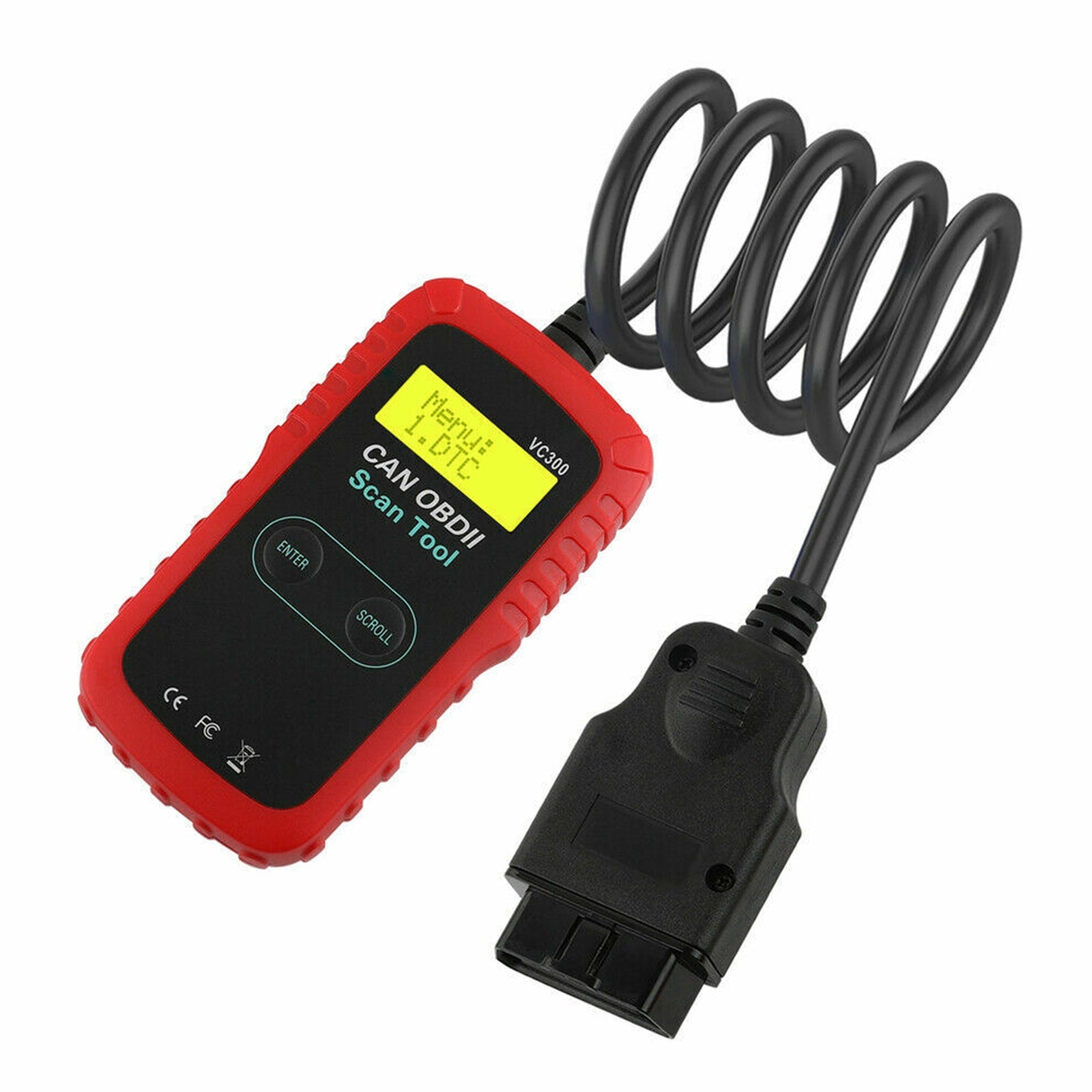 Vc300 Car Obd2 Diagnostic Scanner Automotive Engine Light Code Reader Obd Check Engine Diagnostic Tool red black - Premium OBD & Diagnostic Tools from Rapidvehicles - Just $35.99! Shop now at Rapidvehicles