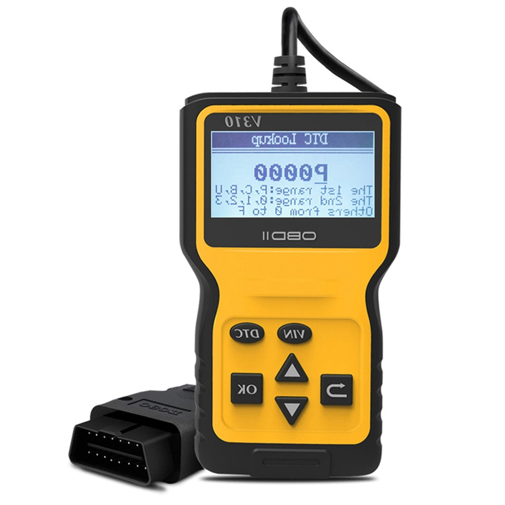 Obd2 Scanner Car Engine Fault Code Reader Obd Ii Tester Auto Diagnostic Scan Tool Screen Display Decoder Detector Yellow - Premium OBD & Diagnostic Tools from Rapidvehicles - Just $40.99! Shop now at Rapidvehicles