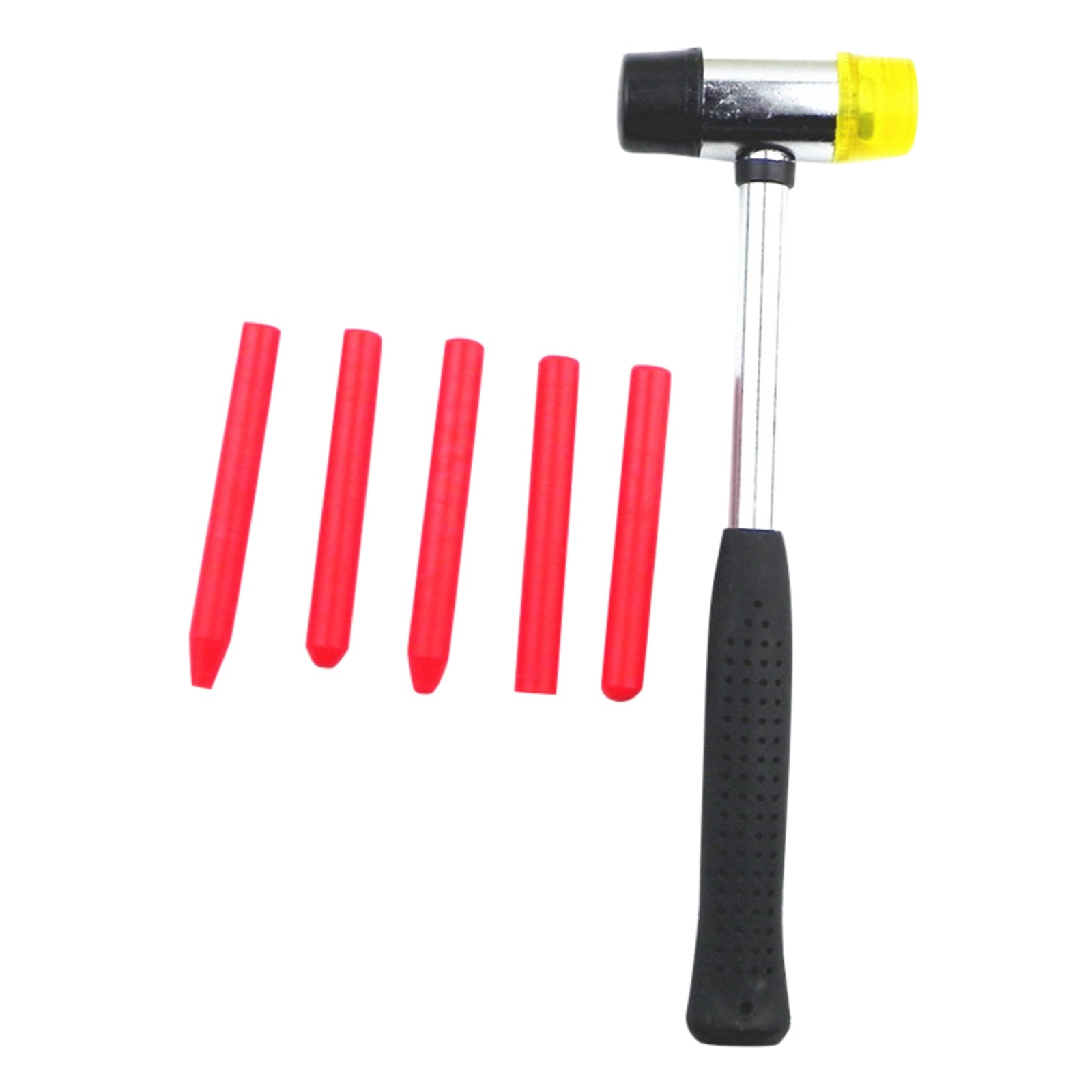 Car Pit Repair Tools 1pc Mini Rubber Hammer 5pcs Concave Leveling Pen Sheet Metal Household Service Tool black red - Premium Other Car Tools from Rapidvehicles - Just $19.99! Shop now at Rapidvehicles