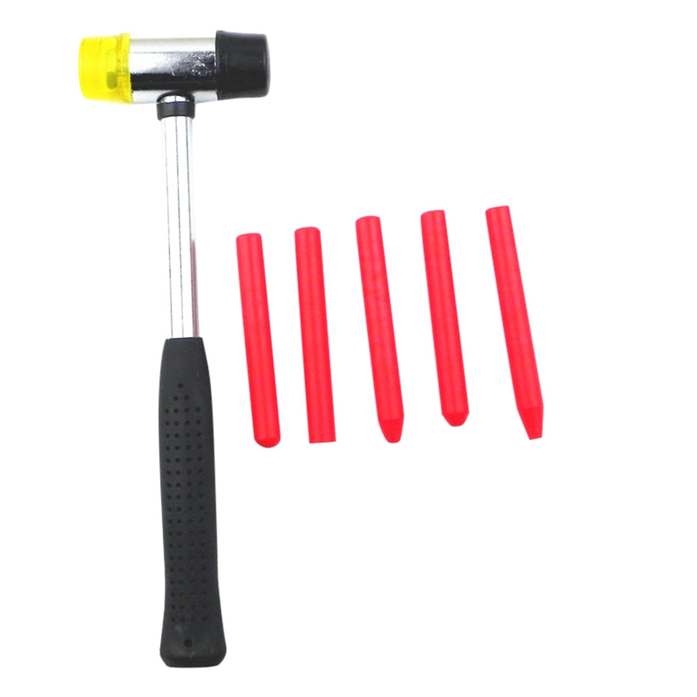 Car Pit Repair Tools 1pc Mini Rubber Hammer 5pcs Concave Leveling Pen Sheet Metal Household Service Tool black red - Premium Other Car Tools from Rapidvehicles - Just $19.99! Shop now at Rapidvehicles