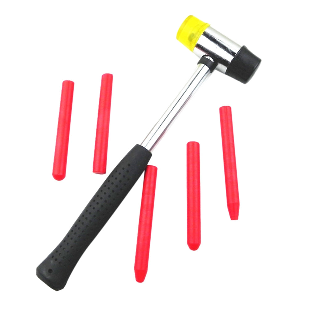 Car Pit Repair Tools 1pc Mini Rubber Hammer 5pcs Concave Leveling Pen Sheet Metal Household Service Tool black red - Premium Other Car Tools from Rapidvehicles - Just $19.99! Shop now at Rapidvehicles