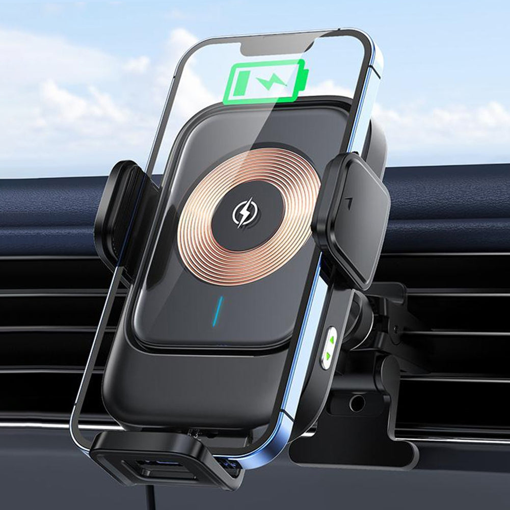 Car Phone Holder 15w Fast Charge Wireless Charger Smart Sensor - Premium Car Mounts & Holders from Rapidvehicles - Just $49.99! Shop now at Rapidvehicles