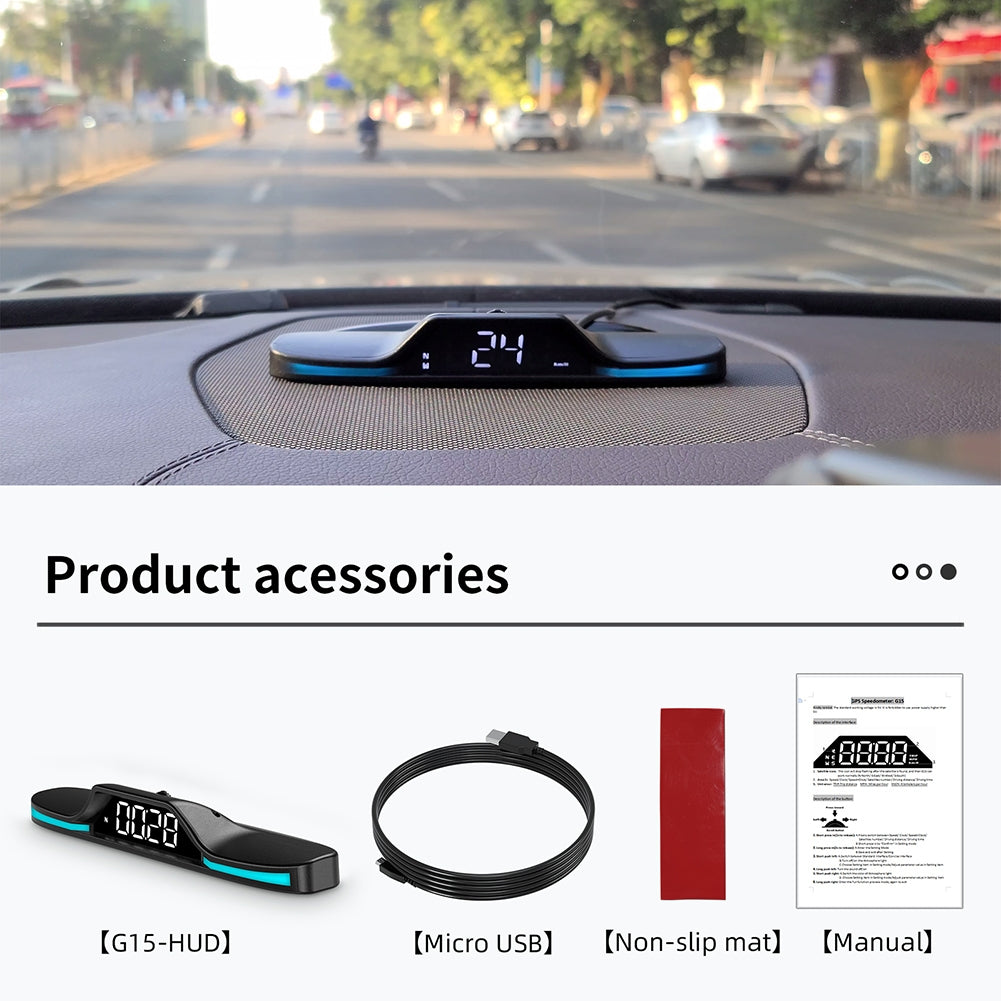 Car Hud Head up Display Universal Gps Digital Speedometer Mph over Speed Alarm System for All Car Models Black - Premium Other Car Electronics from Rapidvehicles - Just $48.05! Shop now at Rapidvehicles