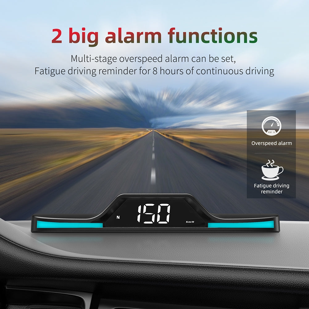 Car Hud Head up Display Universal Gps Digital Speedometer Mph over Speed Alarm System for All Car Models Black - Premium Other Car Electronics from Rapidvehicles - Just $48.05! Shop now at Rapidvehicles