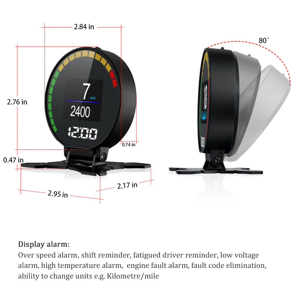 Car Obd Hud Head-Up Display Multi-functional Speedometer Digital - Premium Other Car Electronics from Rapidvehicles - Just $73.99! Shop now at Rapidvehicles