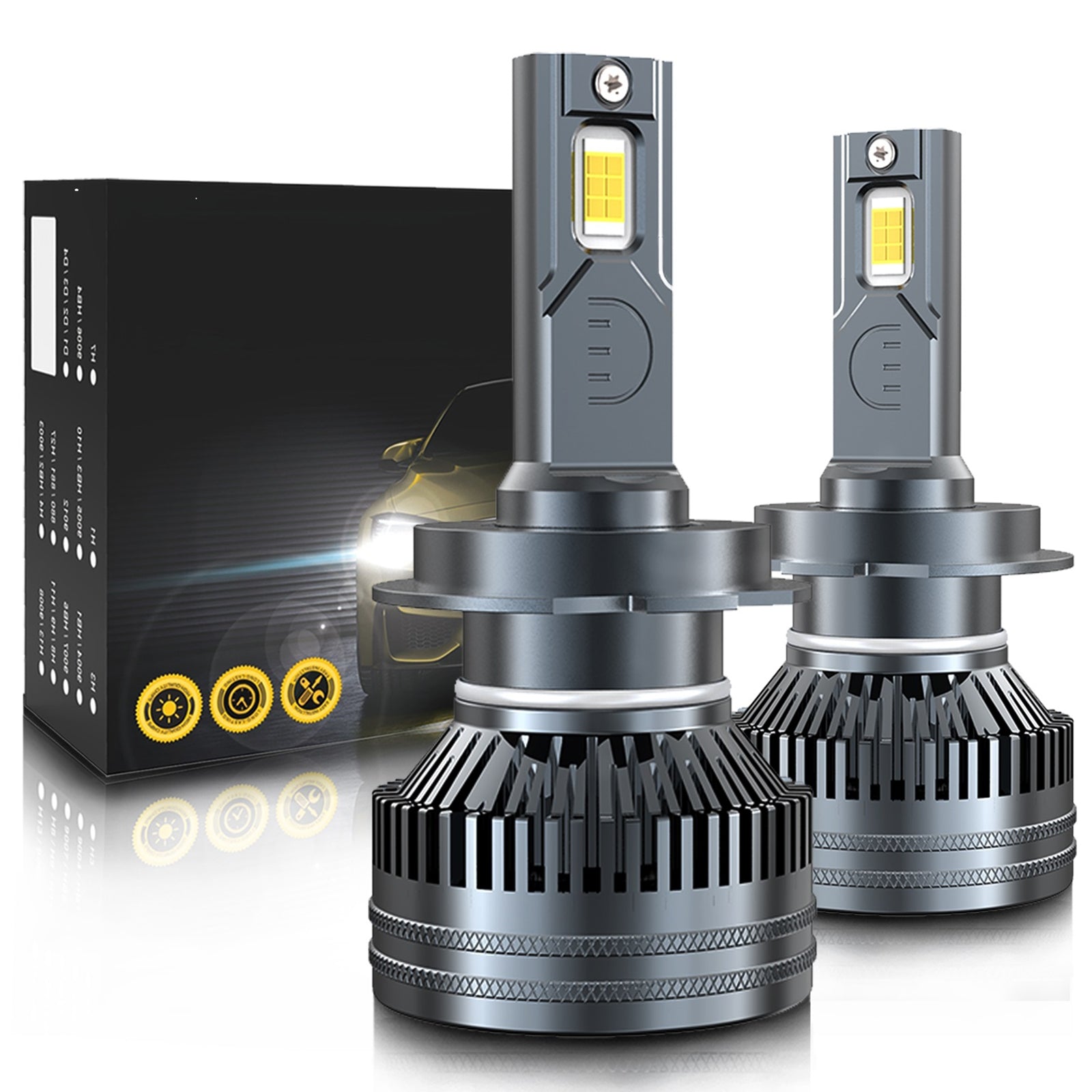 1 Pair Car LED Headlight Bulbs H1 9005 H7 H4 High-Power - Premium Car LED Lights from Rapidvehicles - Just $49.99! Shop now at Rapidvehicles