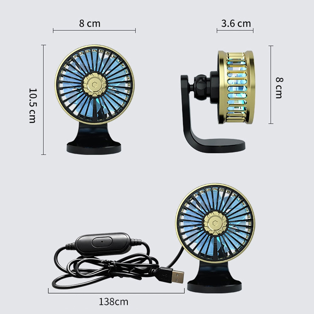 F210 USB Car Fan Multi-angle Rotation Dual Engine Windshield Desk - Premium Other Car Electronics from Rapidvehicles - Just $29.99! Shop now at Rapidvehicles