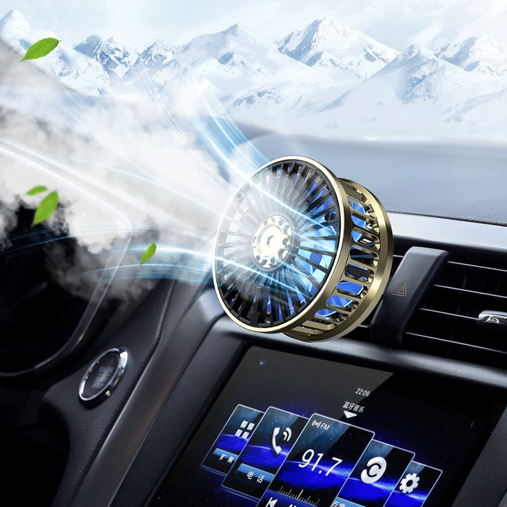 F210 USB Car Fan Multi-angle Rotation Dual Engine Windshield Desk - Premium Other Car Electronics from Rapidvehicles - Just $29.99! Shop now at Rapidvehicles