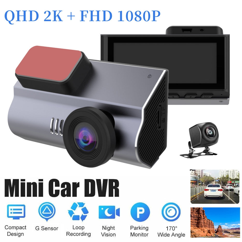 A5 Dual Lens Car Dvr Driving Recorder 2k HD Front Rear Dual - Premium Car Rear View Camera from Rapidvehicles - Just $98.99! Shop now at Rapidvehicles