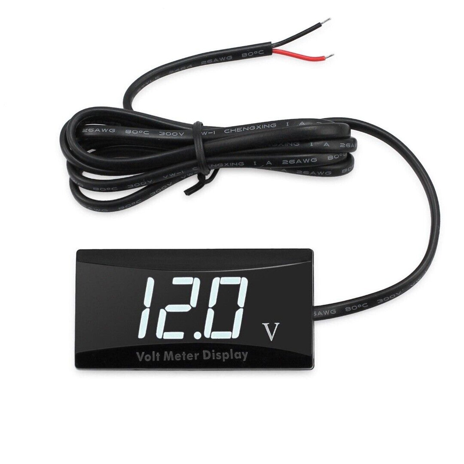 Car Voltmeter 8V-16V Led Digital Display Battery Detection Voltmeter Waterproof Universal For Motorcycle white color light - Premium Motorcycle Accessories from Rapidvehicles - Just $22.99! Shop now at Rapidvehicles