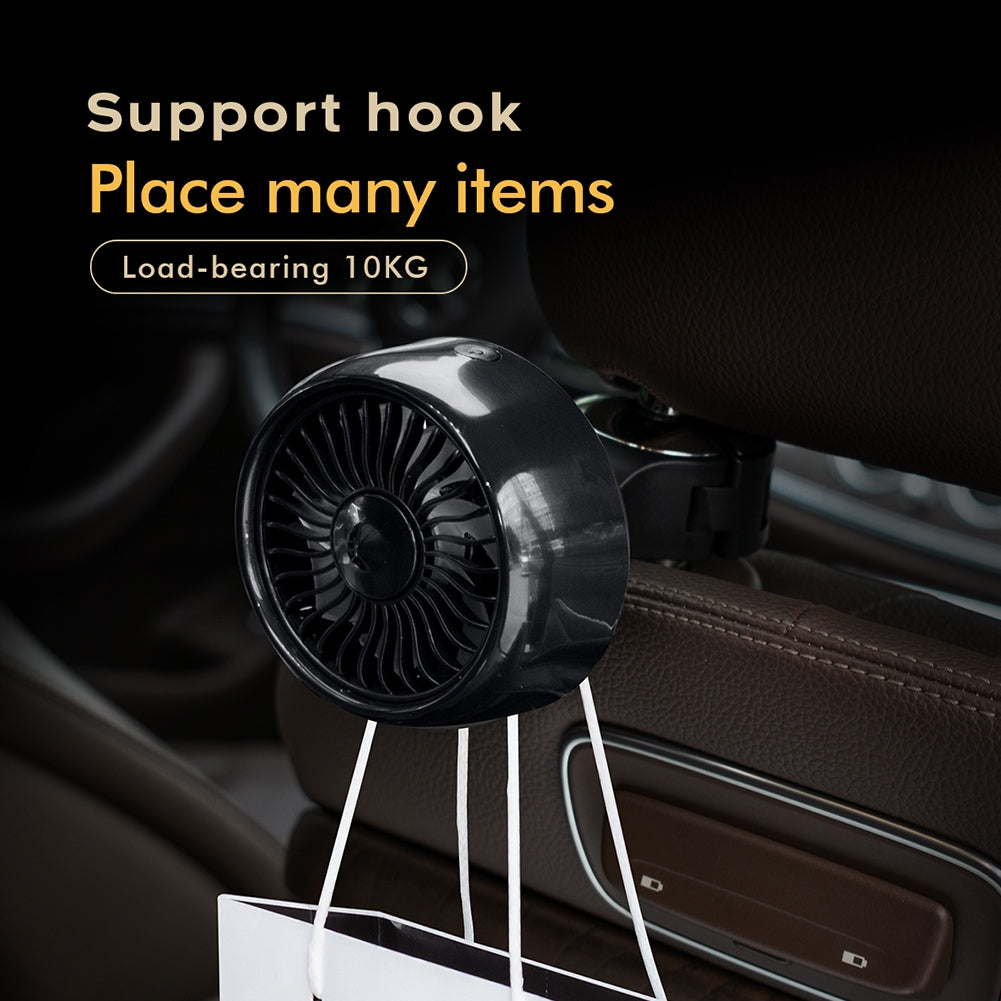 Portable Car Usb Cooling Fan Multi-functional Rear Seat Hook - Premium Car Organizers from Rapidvehicles - Just $33.99! Shop now at Rapidvehicles