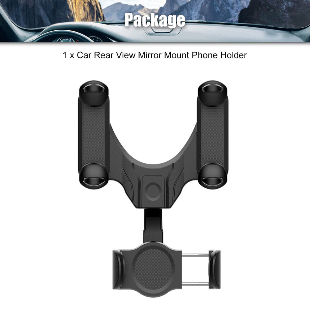 Car Phone Holder Cradle Rearview Mirror Mount Stand 360-degree Rotation Universal Gps Navigation Bracket black - Premium Car Mounts & Holders from Rapidvehicles - Just $17.99! Shop now at Rapidvehicles