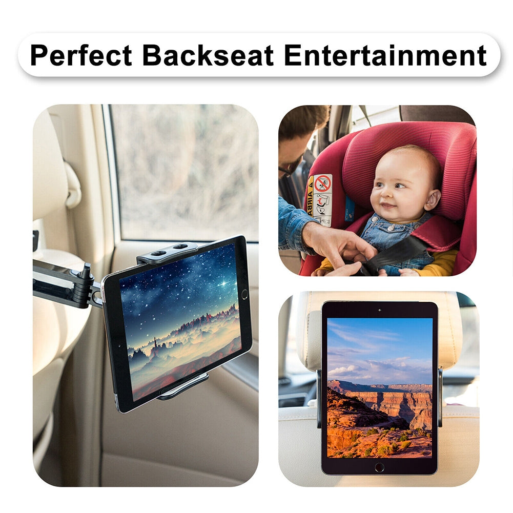 Car Headrest Tablet Mount Holder Compatible For Ipad Mobile Phone Universal Telescopic Rack Support Frame black - Premium Car Chargers from Rapidvehicles - Just $27.99! Shop now at Rapidvehicles