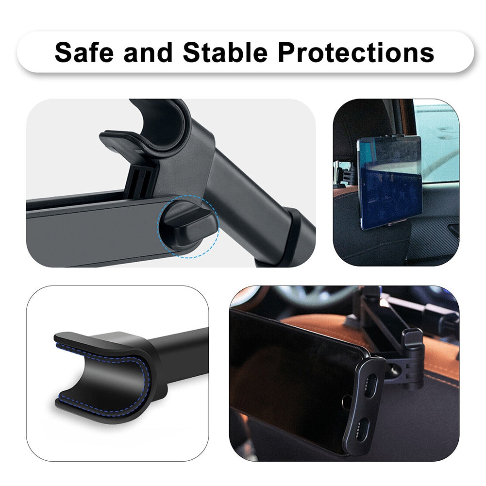 Car Headrest Tablet Mount Holder Compatible For Ipad Mobile Phone Universal Telescopic Rack Support Frame black - Premium Car Chargers from Rapidvehicles - Just $27.99! Shop now at Rapidvehicles