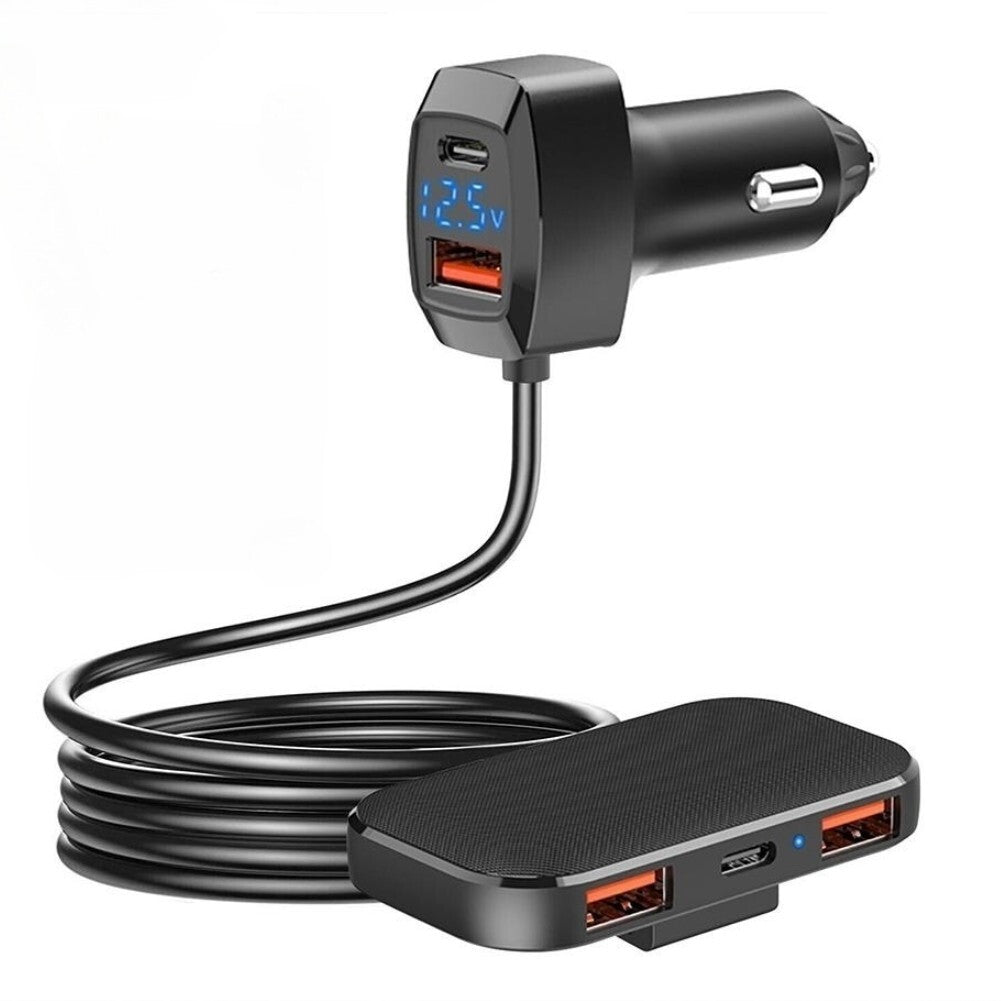 31w Usb Type C Car Charger 5-port Multi-functional Fast Charging Adapter Compatible For Iphone Android Cell Phone black - Premium Car Chargers from Rapidvehicles - Just $26.99! Shop now at Rapidvehicles